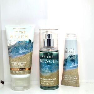 Bath and Body Works AT THE BEACH Travel Size Gift Set Mist Cream Hand Cream
